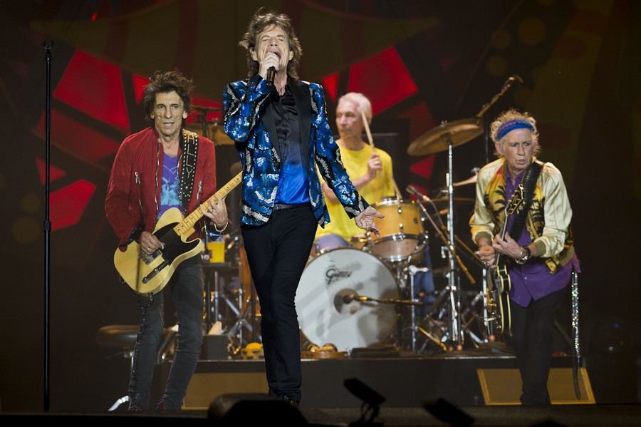 British rock band The Rolling Stones performs in concert during their Ole tour at Morumbi  stadium in Sao Paulo, Brazil, on February 24, 2016. AFP PHOTO / NELSON ALMEIDA / AFP / NELSON ALMEIDA